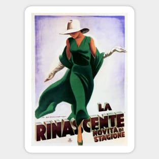 La Rinascente Italian Department Store Advertisement Vintage Art Deco Sticker